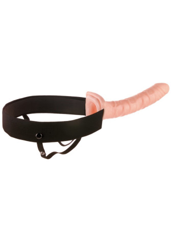 10" Flesh Hollow Strap-on